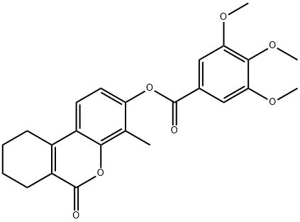 (4-methyl-6-oxo-7,8,9,10-tetrahydrobenzo[c]chromen-3-yl) 3,4,5-trimethoxybenzoate,670242-12-3,结构式