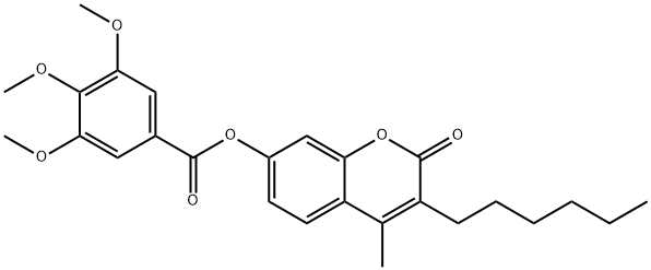 (3-hexyl-4-methyl-2-oxochromen-7-yl) 3,4,5-trimethoxybenzoate|