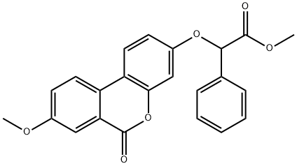 methyl 2-(8-methoxy-6-oxobenzo[c]chromen-3-yl)oxy-2-phenylacetate Struktur