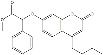 methyl 2-(4-butyl-2-oxochromen-7-yl)oxy-2-phenylacetate Structure