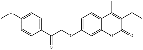 3-ethyl-7-[2-(4-methoxyphenyl)-2-oxoethoxy]-4-methylchromen-2-one Structure