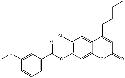 (4-butyl-6-chloro-2-oxochromen-7-yl) 3-methoxybenzoate|