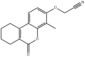2-[(4-methyl-6-oxo-7,8,9,10-tetrahydrobenzo[c]chromen-3-yl)oxy]acetonitrile Structure