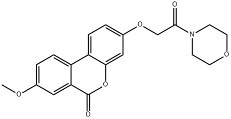 8-methoxy-3-(2-morpholin-4-yl-2-oxoethoxy)benzo[c]chromen-6-one Structure