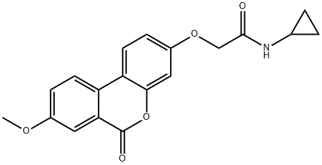 N-cyclopropyl-2-(8-methoxy-6-oxobenzo[c]chromen-3-yl)oxyacetamide Structure