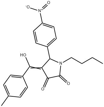 (4E)-1-butyl-4-[hydroxy-(4-methylphenyl)methylidene]-5-(4-nitrophenyl)pyrrolidine-2,3-dione|