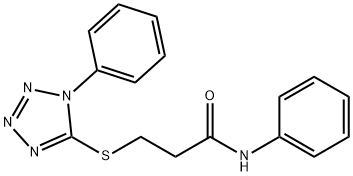 N-phenyl-3-(1-phenyltetrazol-5-yl)sulfanylpropanamide Struktur