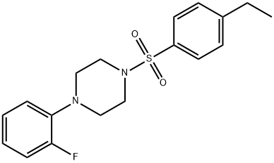 1-(4-ethylphenyl)sulfonyl-4-(2-fluorophenyl)piperazine Struktur