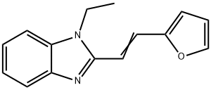 1-ethyl-2-[(E)-2-(furan-2-yl)ethenyl]benzimidazole 化学構造式