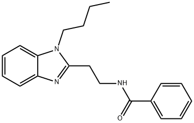 N-[2-(1-丁基-1H-苯并咪唑-2-基)乙基]苯甲酰胺, 686736-17-4, 结构式