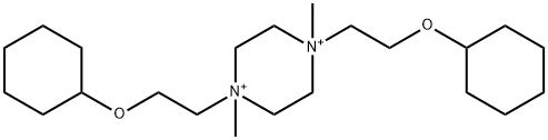 1,4-bis(2-cyclohexyloxyethyl)-1,4-dimethylpiperazine-1,4-diium 结构式