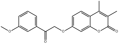 7-[2-(3-methoxyphenyl)-2-oxoethoxy]-3,4-dimethylchromen-2-one|