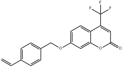 7-[(4-ethenylphenyl)methoxy]-4-(trifluoromethyl)chromen-2-one Struktur