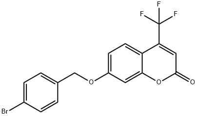 7-[(4-bromophenyl)methoxy]-4-(trifluoromethyl)chromen-2-one Struktur