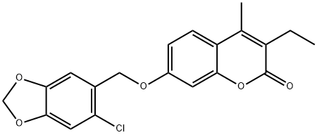 7-[(6-chloro-1,3-benzodioxol-5-yl)methoxy]-3-ethyl-4-methylchromen-2-one|