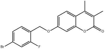 7-[(4-bromo-2-fluorophenyl)methoxy]-3,4-dimethylchromen-2-one|