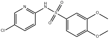 N-(5-chloropyridin-2-yl)-3,4-dimethoxybenzenesulfonamide Struktur
