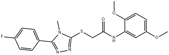 N-(2,5-dimethoxyphenyl)-2-[[5-(4-fluorophenyl)-4-methyl-1,2,4-triazol-3-yl]sulfanyl]acetamide Structure