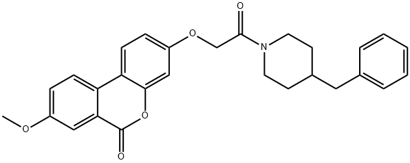 3-[2-(4-benzylpiperidin-1-yl)-2-oxoethoxy]-8-methoxybenzo[c]chromen-6-one Structure