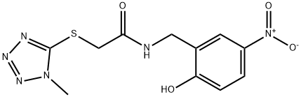 N-[(2-hydroxy-5-nitrophenyl)methyl]-2-(1-methyltetrazol-5-yl)sulfanylacetamide Structure