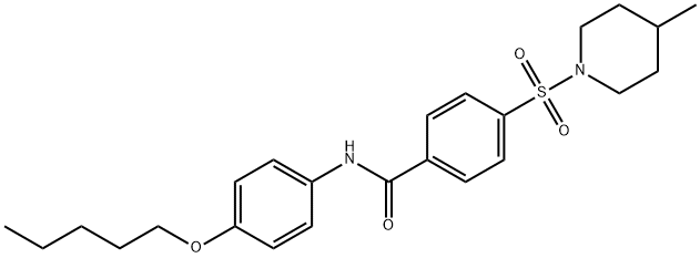 4-(4-methylpiperidin-1-yl)sulfonyl-N-(4-pentoxyphenyl)benzamide Structure