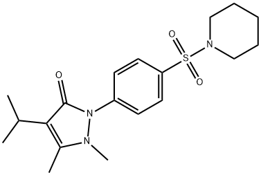 1,5-dimethyl-2-(4-piperidin-1-ylsulfonylphenyl)-4-propan-2-ylpyrazol-3-one 结构式
