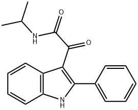 2-oxo-2-(2-phenyl-1H-indol-3-yl)-N-propan-2-ylacetamide Struktur