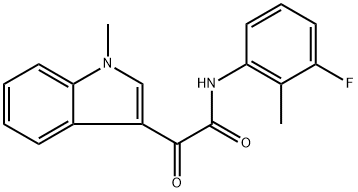 N-(3-fluoro-2-methylphenyl)-2-(1-methylindol-3-yl)-2-oxoacetamide 结构式