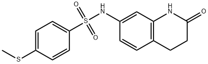 4-methylsulfanyl-N-(2-oxo-3,4-dihydro-1H-quinolin-7-yl)benzenesulfonamide Struktur