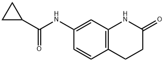 N-(2-oxo-3,4-dihydro-1H-quinolin-7-yl)cyclopropanecarboxamide Struktur