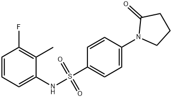 N-(3-fluoro-2-methylphenyl)-4-(2-oxopyrrolidin-1-yl)benzenesulfonamide Struktur
