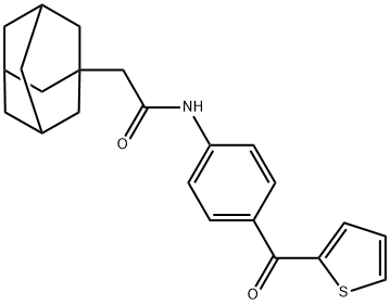 2-(1-adamantyl)-N-[4-(thiophene-2-carbonyl)phenyl]acetamide Structure