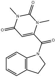 6-(2,3-dihydroindole-1-carbonyl)-1,3-dimethylpyrimidine-2,4-dione Structure