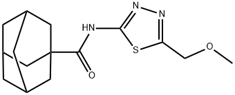 N-[5-(methoxymethyl)-1,3,4-thiadiazol-2-yl]adamantane-1-carboxamide,696626-73-0,结构式