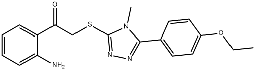 1-(2-aminophenyl)-2-[[5-(4-ethoxyphenyl)-4-methyl-1,2,4-triazol-3-yl]sulfanyl]ethanone Structure