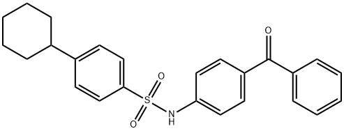 N-(4-benzoylphenyl)-4-cyclohexylbenzenesulfonamide Structure