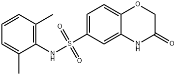 N-(2,6-dimethylphenyl)-3-oxo-4H-1,4-benzoxazine-6-sulfonamide 结构式