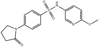 N-(6-methoxypyridin-3-yl)-4-(2-oxopyrrolidin-1-yl)benzenesulfonamide,696643-80-8,结构式