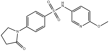 N-(6-methoxypyridin-3-yl)-4-(2-oxopyrrolidin-1-yl)benzenesulfonamide Structure