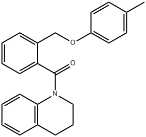 3,4-dihydro-2H-quinolin-1-yl-[2-[(4-methylphenoxy)methyl]phenyl]methanone Structure