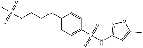 4-[2-(methanesulfonamido)ethoxy]-N-(5-methyl-1,2-oxazol-3-yl)benzenesulfonamide Struktur