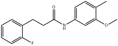 3-(2-fluorophenyl)-N-(3-methoxy-4-methylphenyl)propanamide Structure