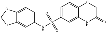 N-(1,3-benzodioxol-5-yl)-3-oxo-4H-1,4-benzoxazine-6-sulfonamide Struktur