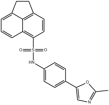 N-[4-(2-methyl-1,3-oxazol-5-yl)phenyl]-1,2-dihydroacenaphthylene-5-sulfonamide 化学構造式