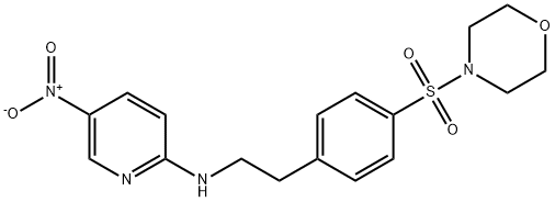 N-[2-(4-morpholin-4-ylsulfonylphenyl)ethyl]-5-nitropyridin-2-amine Structure