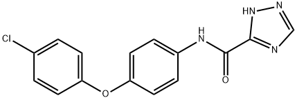 N-[4-(4-chlorophenoxy)phenyl]-1H-1,2,4-triazole-5-carboxamide 化学構造式