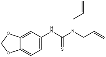 3-(1,3-benzodioxol-5-yl)-1,1-bis(prop-2-enyl)thiourea,701276-64-4,结构式