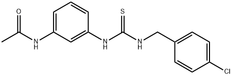 N-[3-[(4-chlorophenyl)methylcarbamothioylamino]phenyl]acetamide 化学構造式