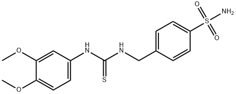 1-(3,4-dimethoxyphenyl)-3-[(4-sulfamoylphenyl)methyl]thiourea Structure