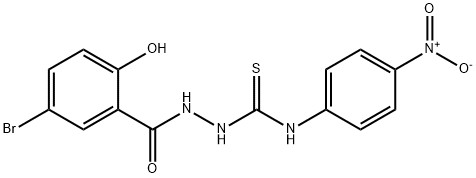 1-[(5-bromo-2-hydroxybenzoyl)amino]-3-(4-nitrophenyl)thiourea Structure